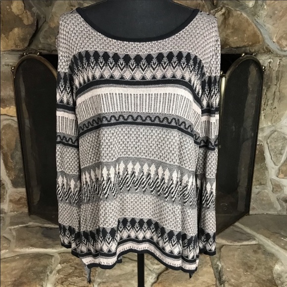 Belldini | Printed Top | Black Taupe | 2X - Picture 2 of 8